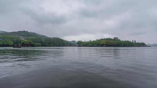 杭州西湖 白堤 西泠桥 水墨江南 延时