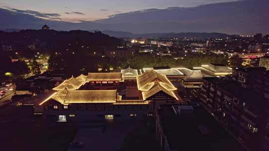杭州德寿宫夜景视频素材模板下载