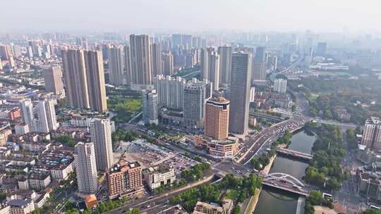 中国安徽合肥主城区城市风光航拍合集