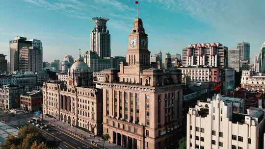 上海外滩海关大楼航拍合集2025