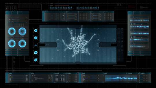 大屏智能生物科技病毒三维屏幕界面系统分析