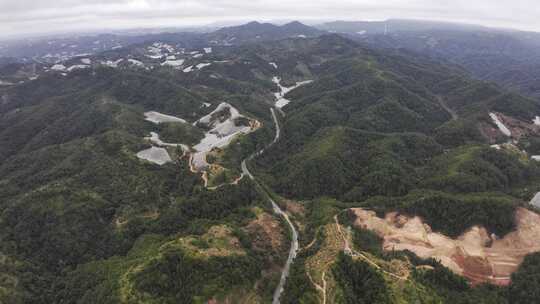 开发山区植被恢复与生态建设航拍俯仰