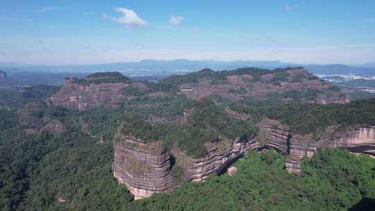 广东丹霞山5A景区丹霞地貌航拍