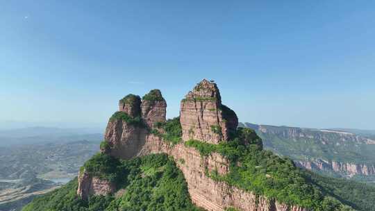 河北五指灵山航拍视频素材模板下载