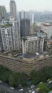 航拍重庆渝中区城市建筑