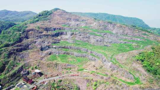 杭州萧山采石场石料场矿山矿坑航拍合集