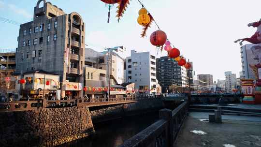 长崎，节日，日本，灯光