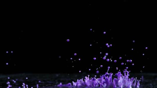 高速摄像机下的紫色液体跳动