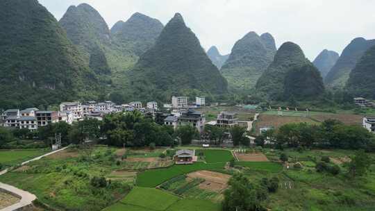 广西桂林遇龙河风景区航拍