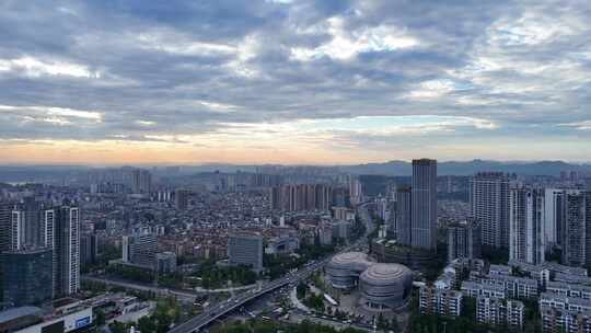 四川泸州城市建设泸州大景航拍