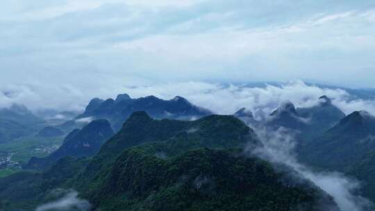 山脉云海自然风光航拍素材