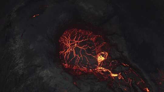 火山，熔岩，火山，火山口