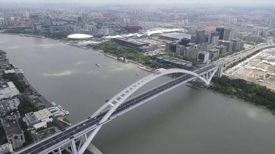 上海卢浦大桥4K航拍原素材