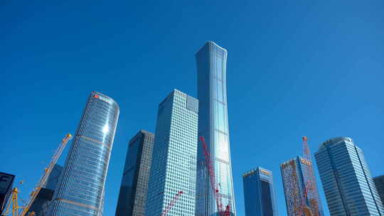 北京cbd高楼·延时视频素材模板下载