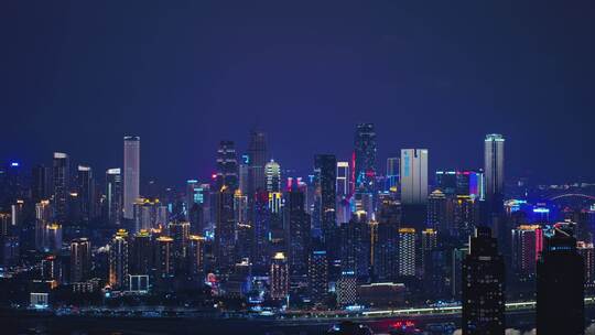 重庆夜景8k航拍渝中区全景视频素材模板下载