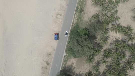 【4K】小鹏P7新能源电车在海岸沿海行驶