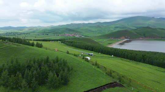 【合集】航拍丰宁坝上草原风景 内蒙草原