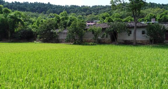 四川德阳山区农村航拍