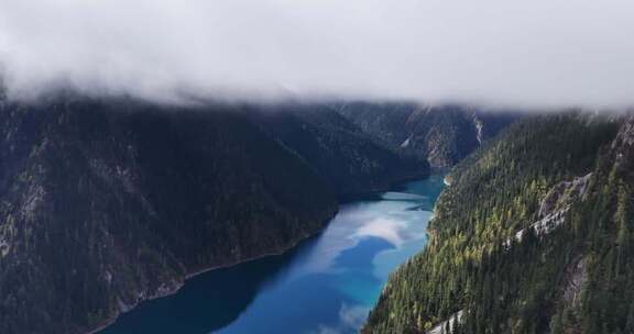 四川阿坝九寨沟航拍