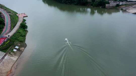 划龙舟航拍高清素材