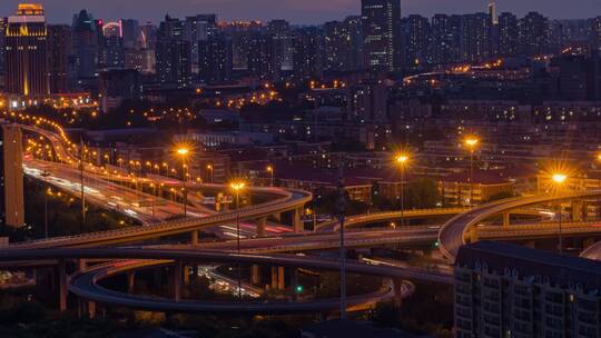 城市夜景延时