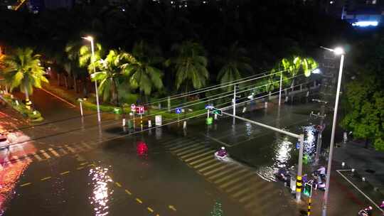 城市内涝洪水水灾 纪实拍摄路面积水视频素材模板下载