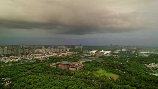 浙江嘉兴南湖革命纪念馆航拍