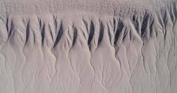 航拍像树根一样的沙漠地貌