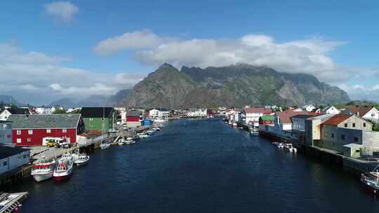 航拍海边城市风景