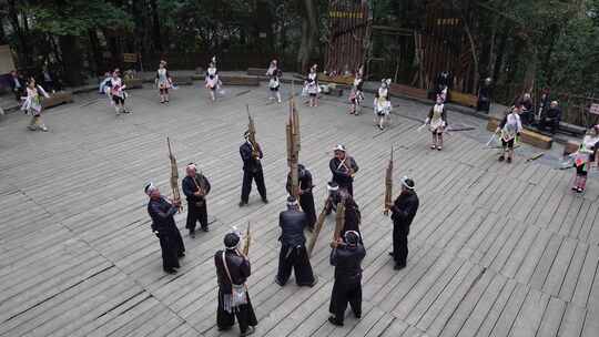 贵州芭莎苗寨芦笙舞表演 合集