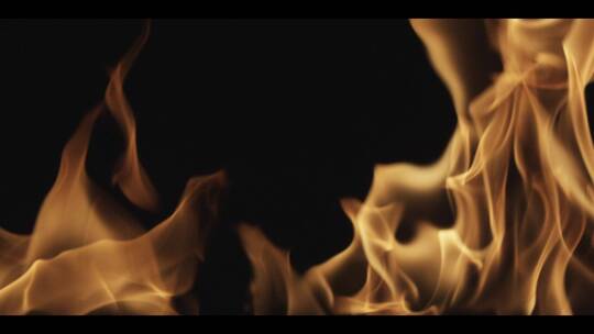 火焰黑色背景上缓慢燃烧的视频合集