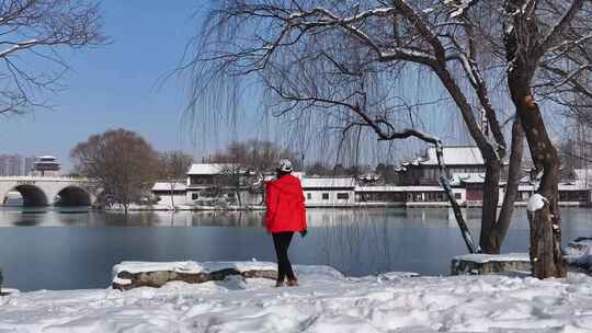 枣庄东湖雪景
