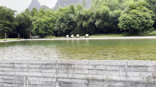 桂林阳朔遇龙河山水风景视频