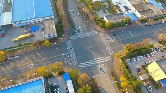 航拍陕西城市现代化发展