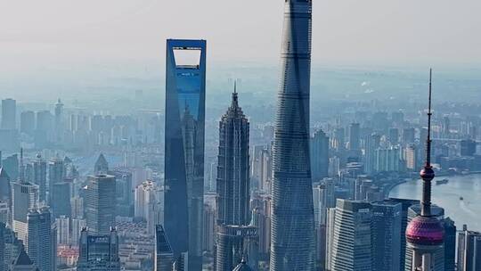 上海CBD高楼航拍