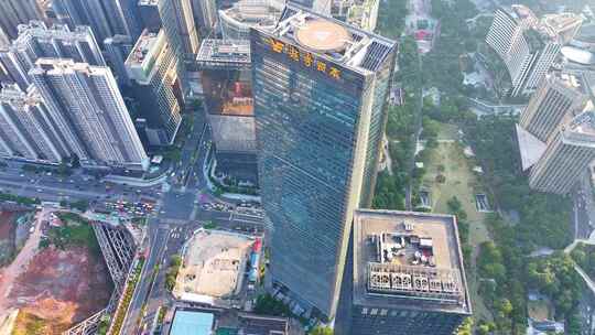 越秀资本越秀金融大厦航拍广州珠江新城天河视频素材模板下载