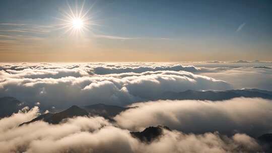 高山云海日出全景