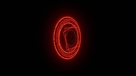 4k红色同心圆环组成的闪烁图案合集