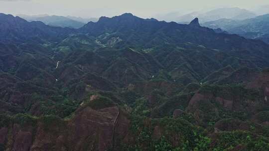 湖南邵阳崀山丹霞地貌航拍