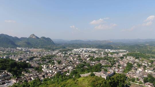 贵州贵阳青岩古镇5A景区航拍