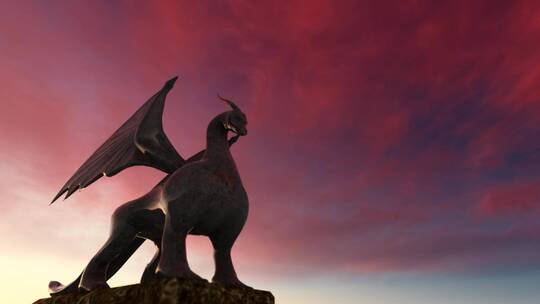 龙 翼龙 恐龙 神兽 神话 cg 三维视频素材模板下载
