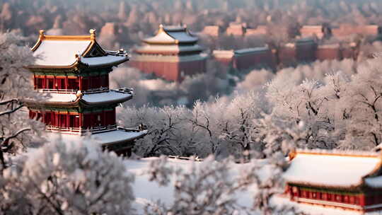 北京冬天雪景