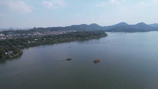 杭州西湖风景区航拍