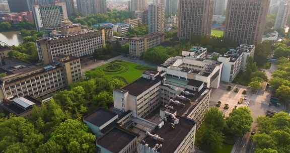 杭州浙江工业大学校区航拍