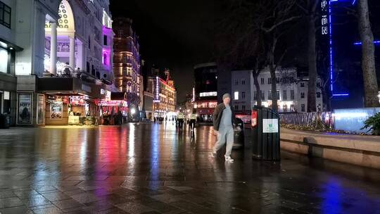 夜晚街头延时镜头视频素材模板下载