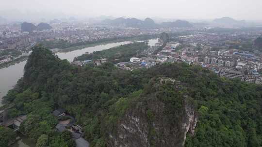 航拍广西桂林木龙湖景区