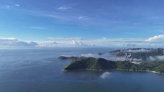 南澳岛清晨云海海上岛屿大海海洋航拍