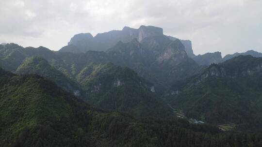 航拍湖南张家界天门山景区