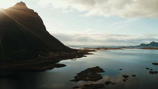 Lofoten，岛，挪威，无人机