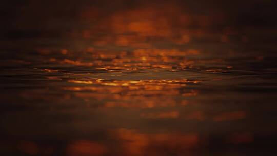 海边夕阳 水面倒影 金色光影视频素材模板下载